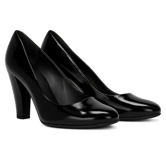Cole Haan Nike Air Black Patent Leather Pumps | 7B | 4" Heel, 1/2" Platform - Picture 1 of 14